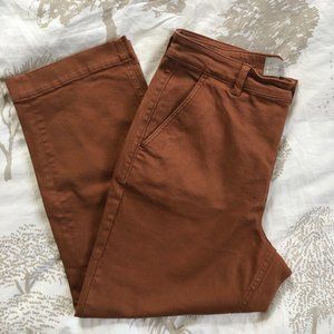 Everlane Straight-Leg Crop, Cocoa Brown, Size 14
